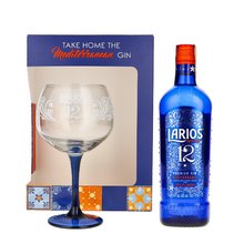 Larios 12 Premium Gin box+sklo 0.7L 40%